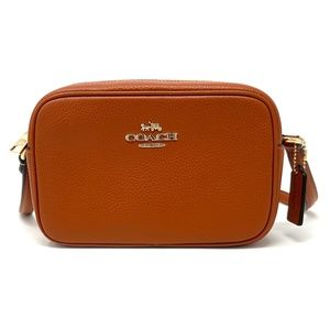 NWOT Coach Mini Jamie Camera Leather Bag in Sunset Orange